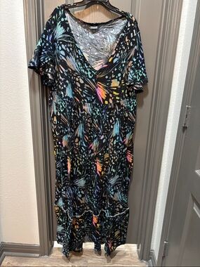 torrid Black Maxi Dress with Neon Abstract Print